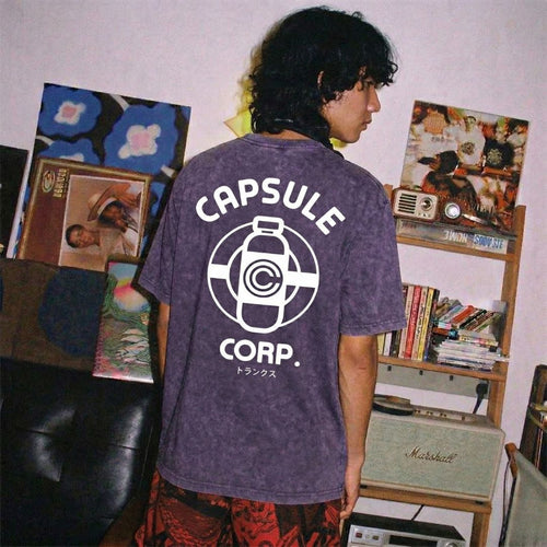 CAPSULE CORP - STONE WASH T-SHIRT