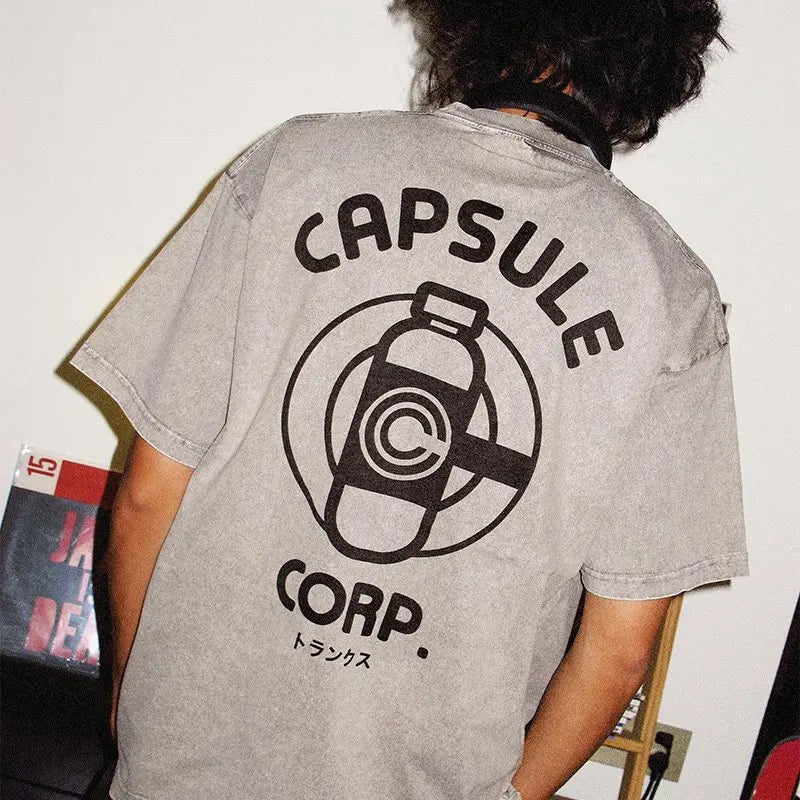 CAPSULE CORP - STONE WASH T-SHIRT